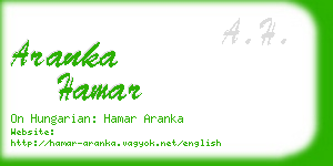 aranka hamar business card